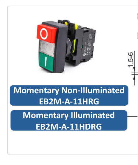 Dual Push Button Extended Type HRG EB2M-A-11HRG