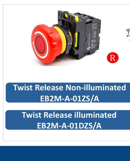 Emergency Stop Twist Release Variant A EB2M-A-01ZS/A